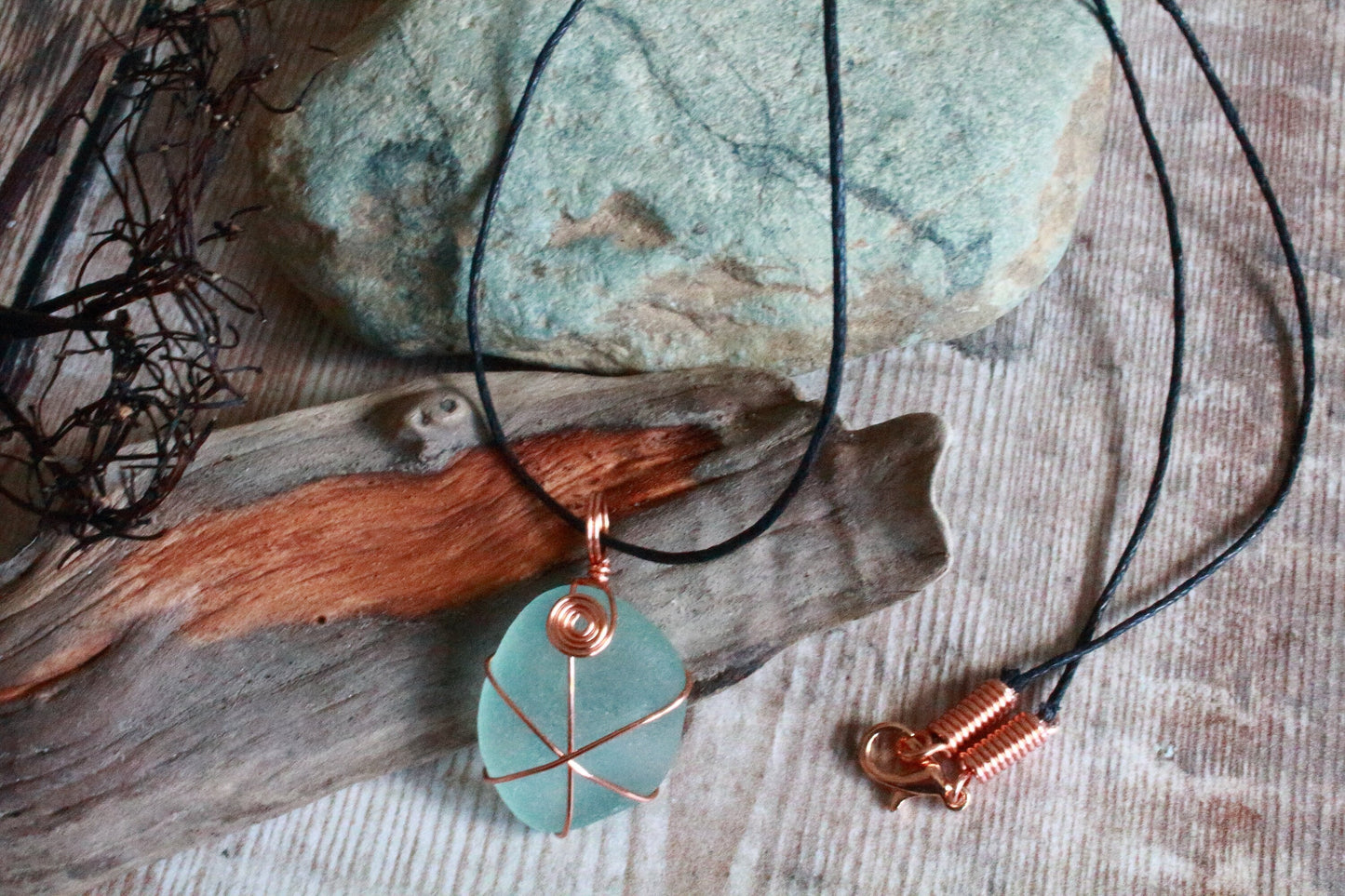 Custom Wrapped Sea Glass Pendant